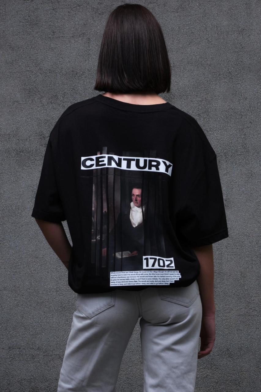 Жіноча Оверсайз Футболка З Принтом Without Century Black (Арт.: 3176738)