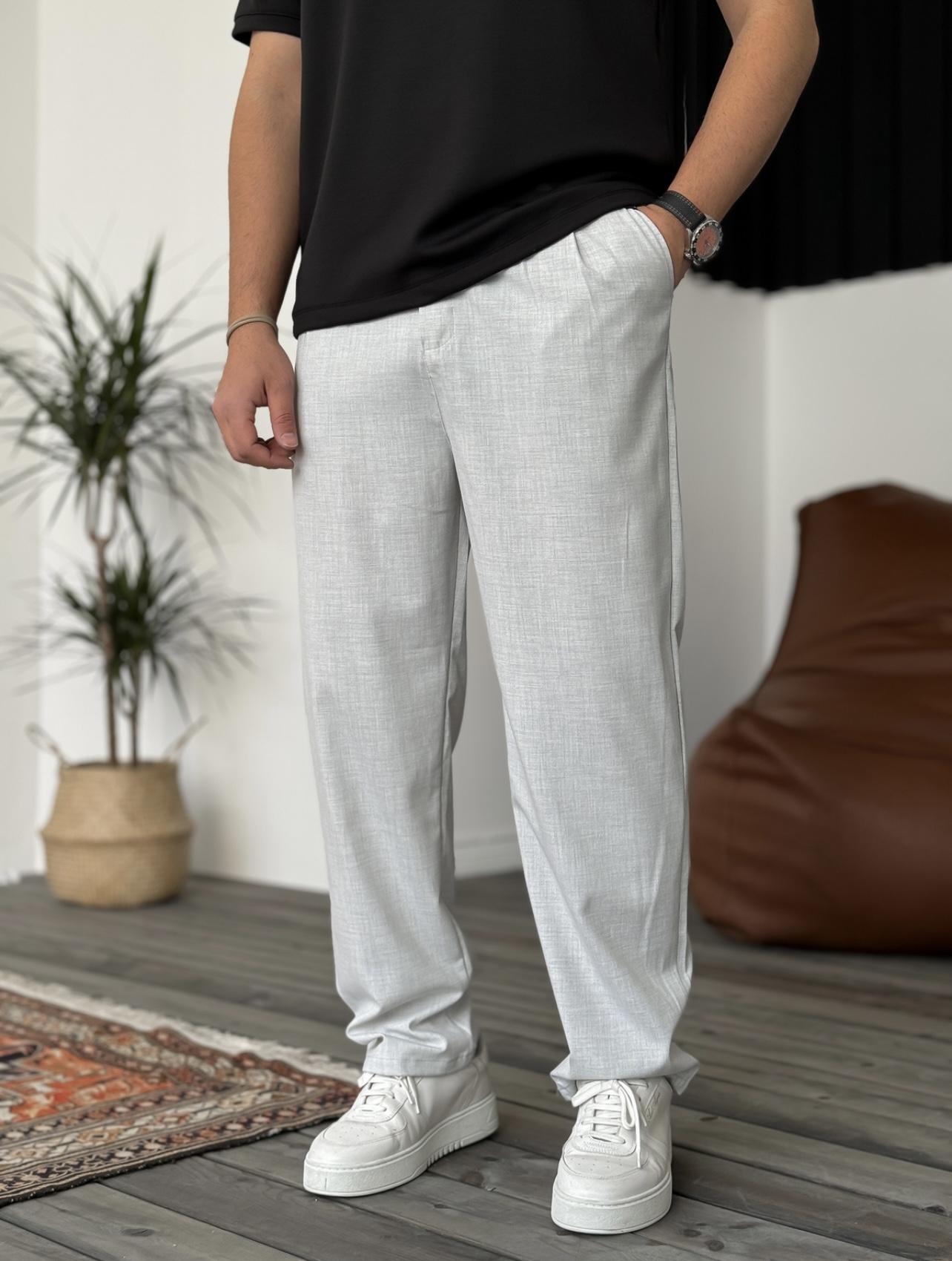Чоловічі штани Baggy у світло-сірому кольорі (Арт.: DF1994/2)