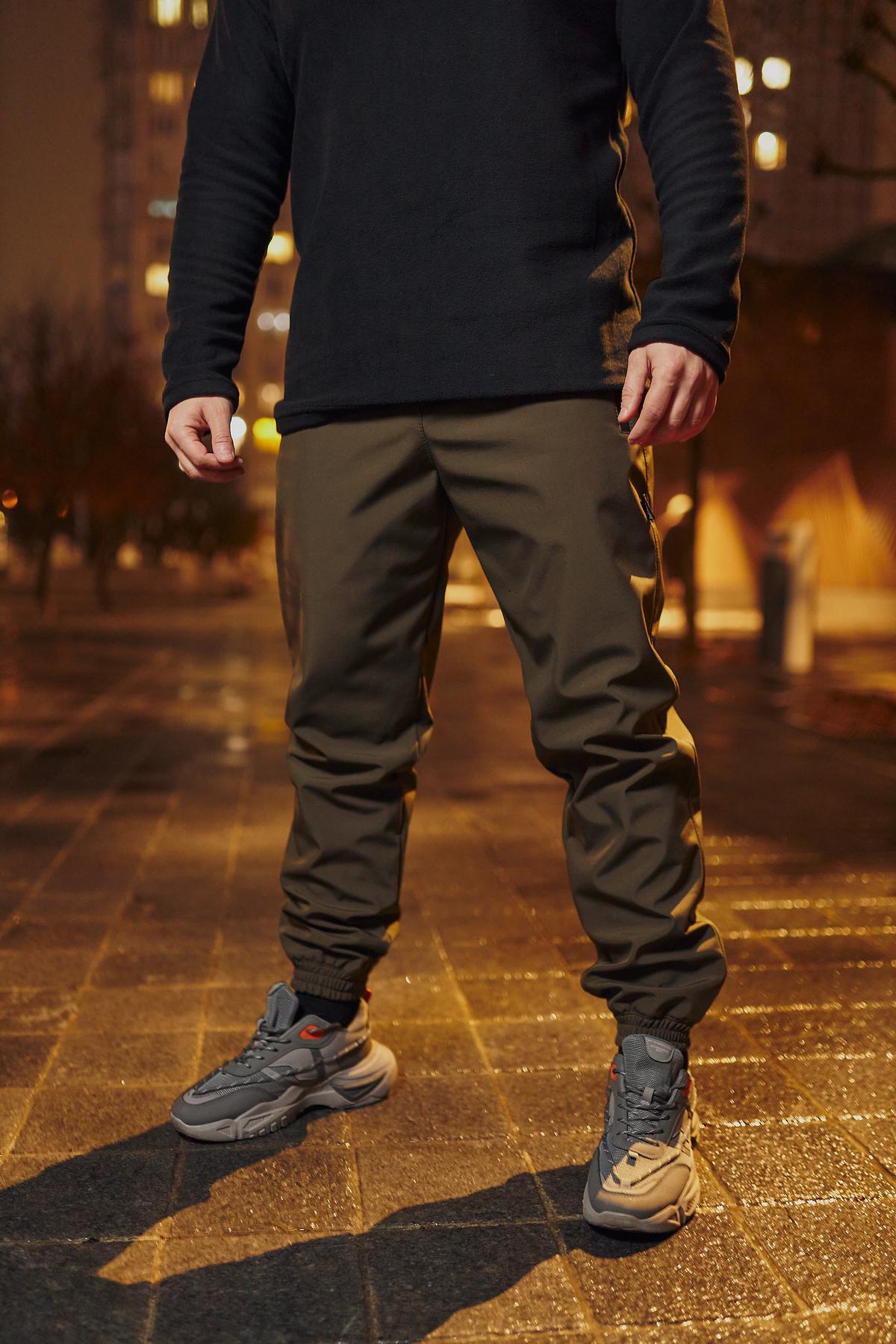 Штани чоловічі Basic softshell у кольорі хакі (Арт.: 639016)