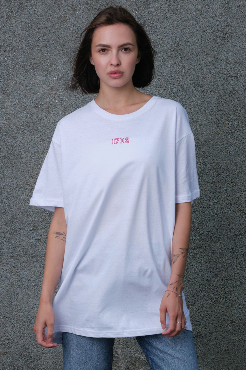Жіноча Оверсайз Футболка З Принтом Without Pink 1702 White (Арт.: 3283153)