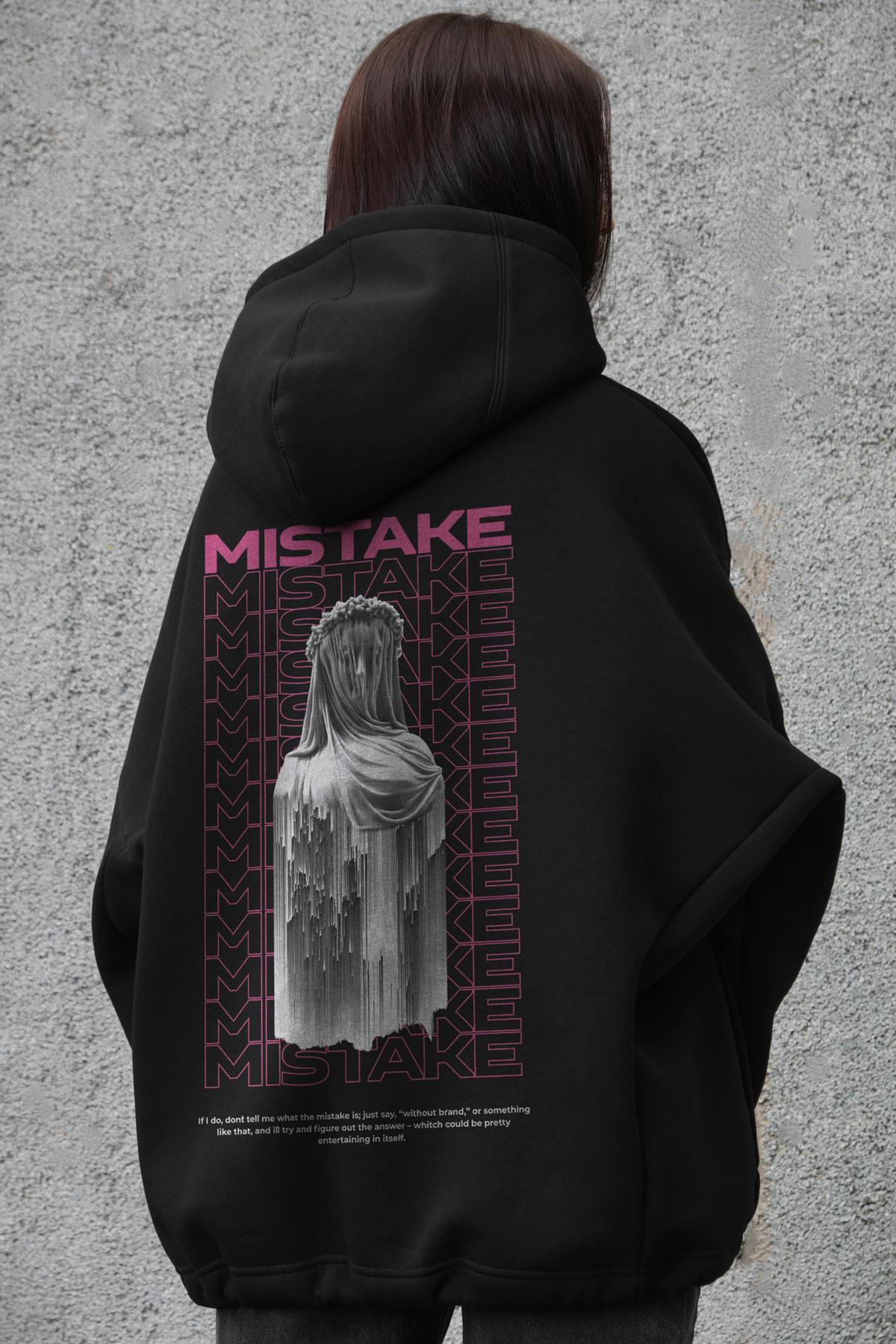 Жіноче оверсайз худі на флісі Mistake Black (Арт.: 3802970)