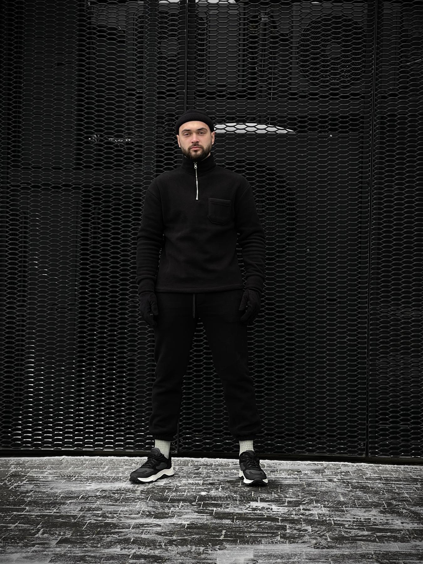Костюм чоловічий Fleece в чорному кольорі (Арт.: 601049)