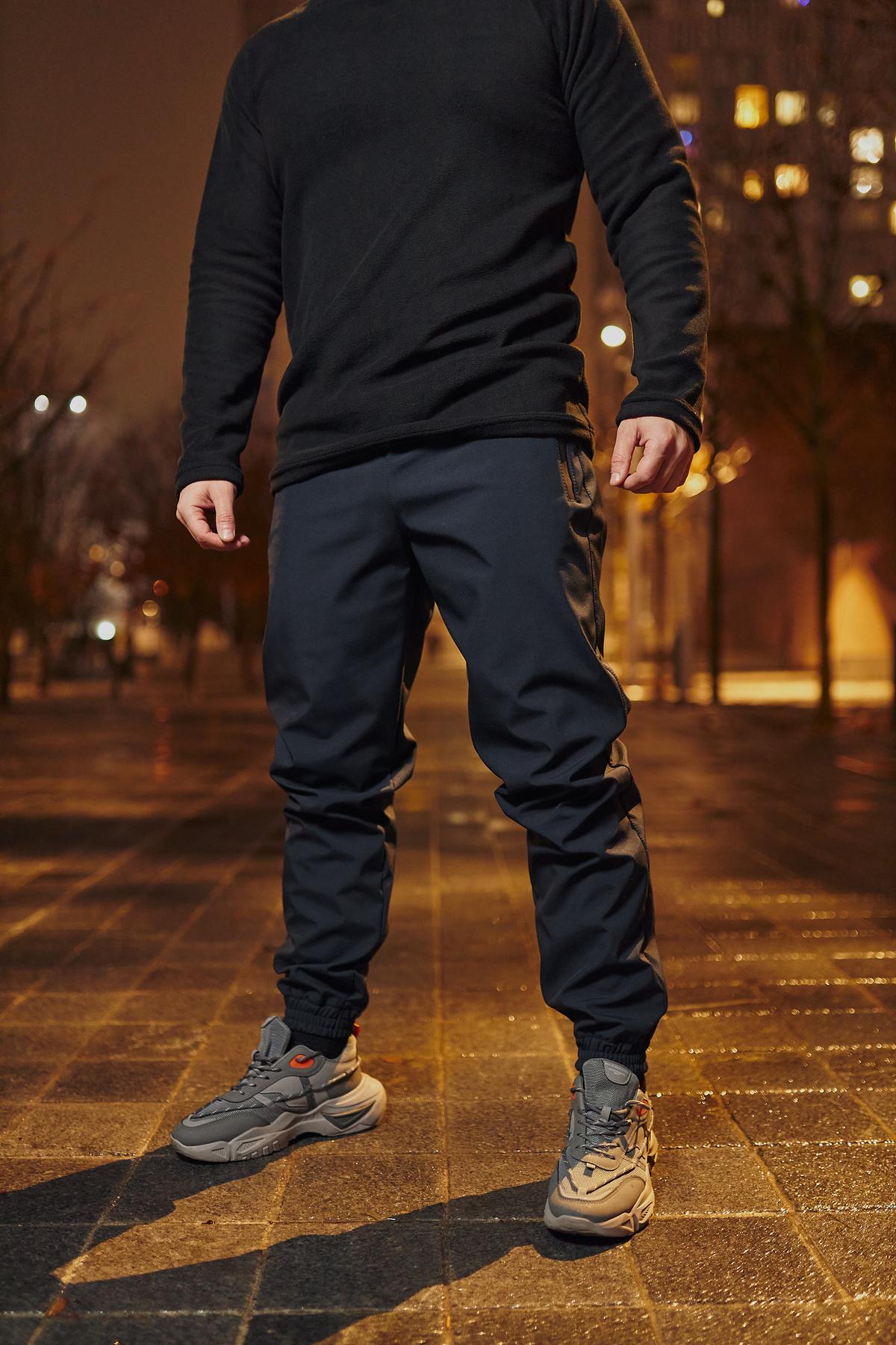 Штани чоловічі Basic softshell у синьому кольорі (Арт.: 639023)