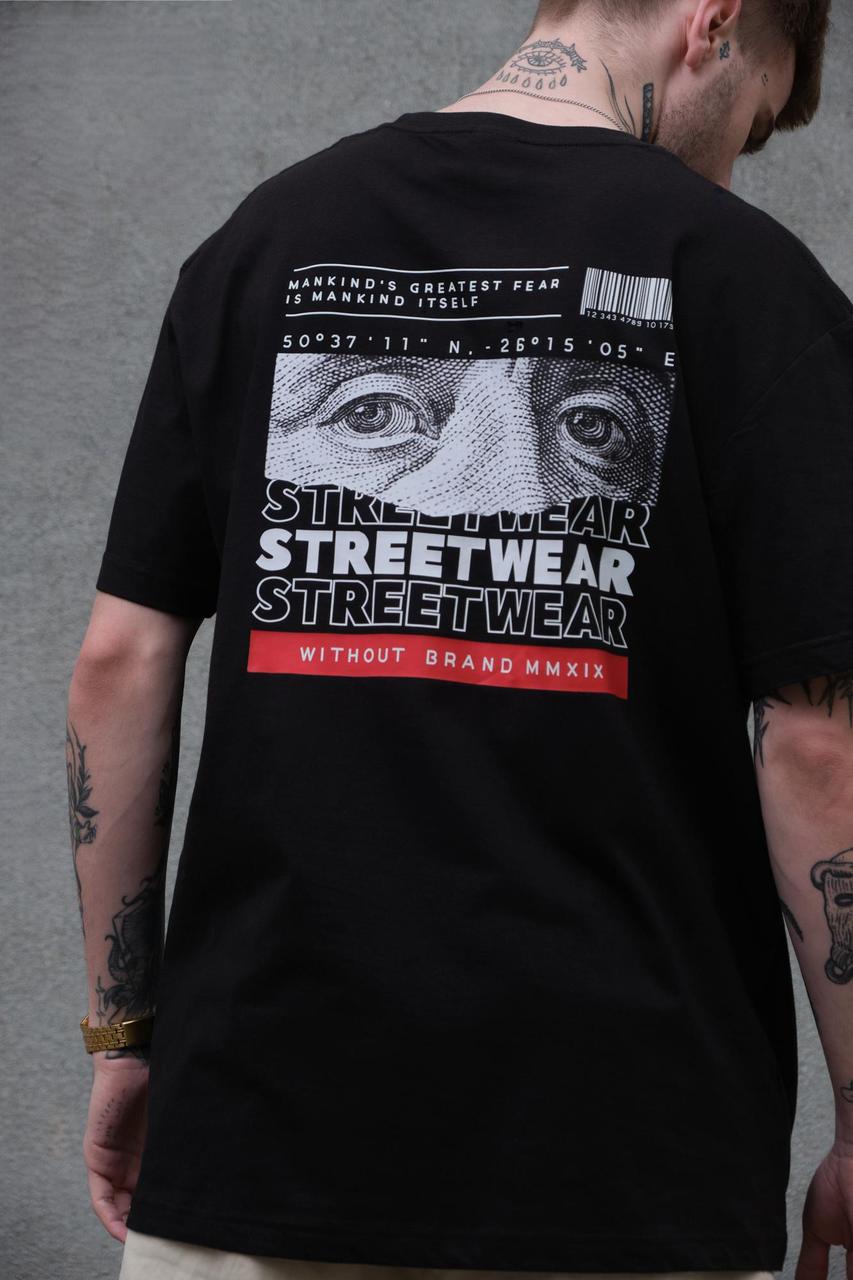 Чоловіча Оверсайз Футболка З Принтом Without Streetwear Black (Арт.: 8049274)