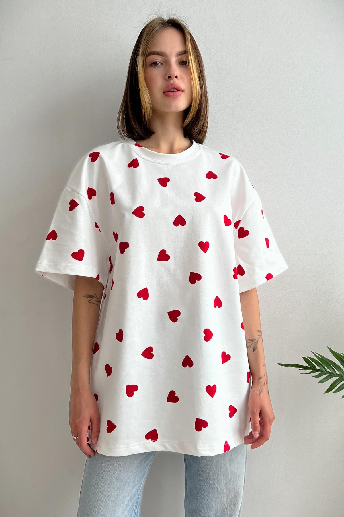 Жіноча оверсайз футболка Red Heart Without White (Арт.: 3227120)