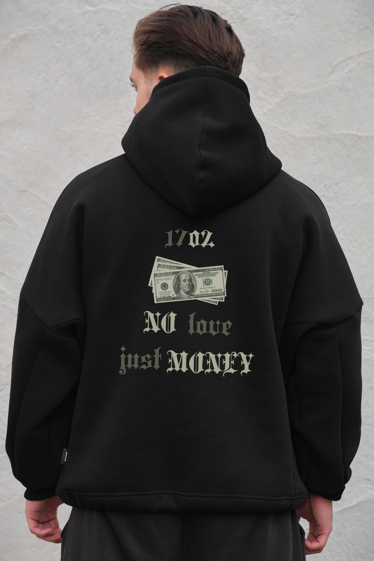 Чоловіче оверсайз худі на флісі з капюшоном - Dollar Black (Арт.: 8049364)