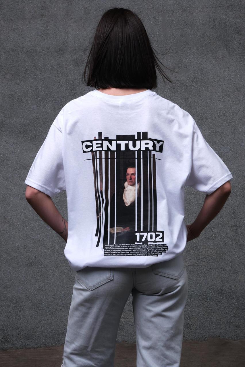 Жіноча Оверсайз Футболка З Принтом Without Century White (Арт.: 3176740)