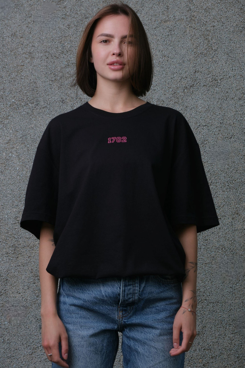 Жіноча Оверсайз Футболка З Принтом Without Pink 1702 Black (Арт.: 3283151)