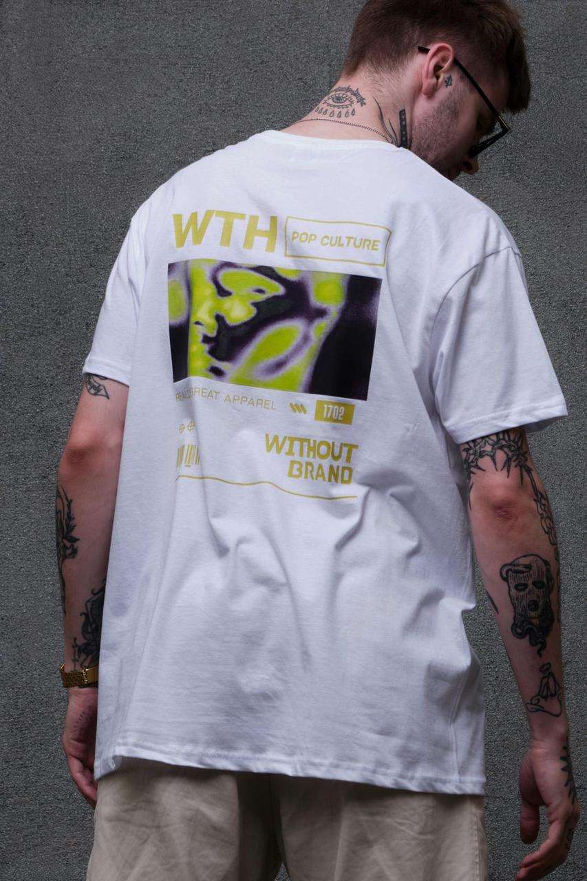 Чоловіча Оверсайз Футболка З Принтом Without Pop Culture White (Арт.: 8049268)