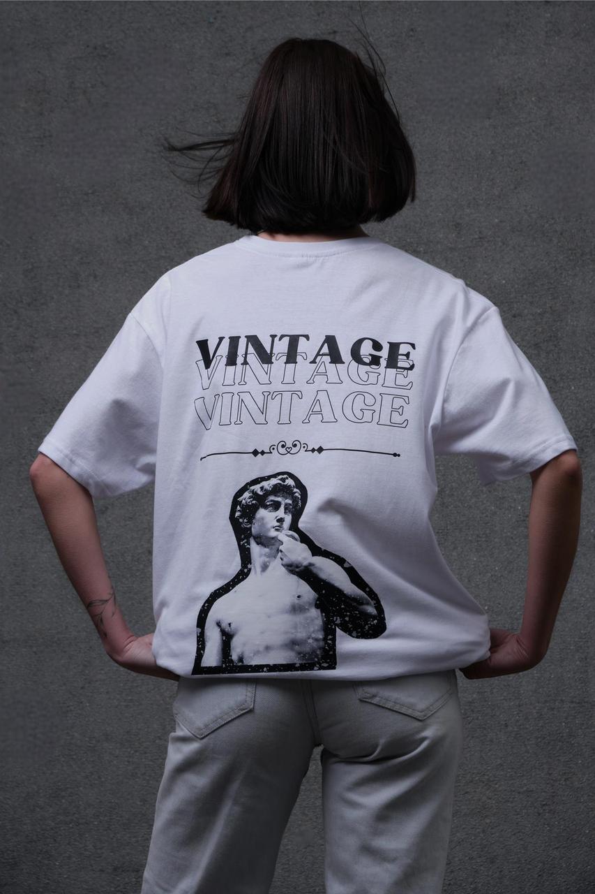 Жіноча Оверсайз Футболка З Принтом Without Vintage White (Арт.: 3176715)